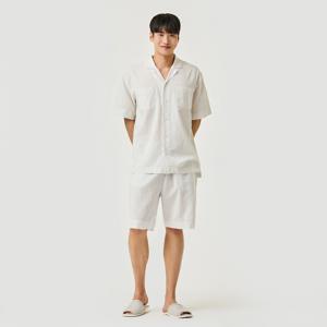 남 프렌치 리넨 반팔 파자마 셔츠 (2 colors)