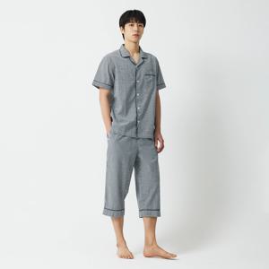 남 코튼 시어서커 7부 파자마 세트 (2 colors)