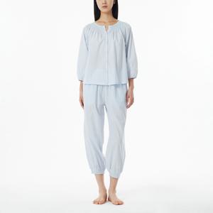 여 아일렛 스모킹 7부 파자마 셔츠 (3 colors)