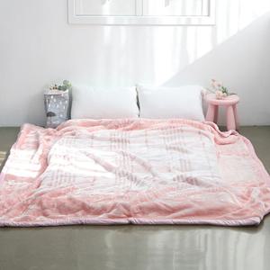 200x220cm 킹사이즈 라인 밍크 담요 경루 캠핑 침실 담요