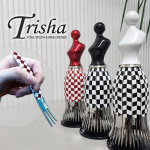 트리샤 커트러리 세트 티스푼 디저트 과일 포크 12p