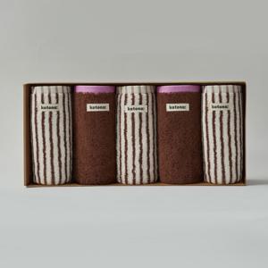 홈바디 페이보릿 세트 로스트브라운 타월 5P 코마사 40수 200g 호텔수건 (선물포장)