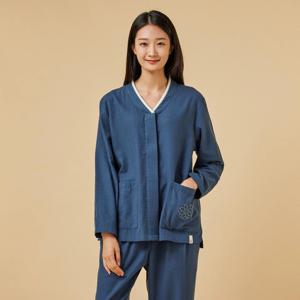 여 자주롭다 한복 플란넬 파자마 셔츠