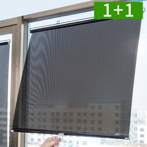 1+1 붙이는블라인드 암막 창문블라인드 햇빛가리개 롤스크린 무타공 125x68