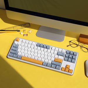 C87 유무선 기계식 키보드 화이트 2종(용과축/허니축)