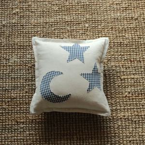 미니 쿠션 30x30 - 별, 달 패치