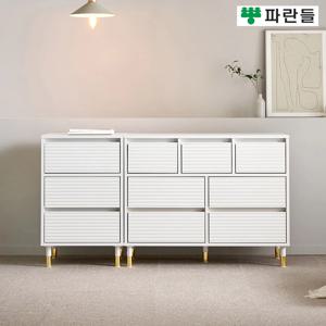 파란들가구 높은다리 템바보드 1500 3단서랍장세트 와이드서랍장