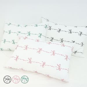 썸머 하트 리본 리플 시어서커 여름 베개커버 50x70 3컬러