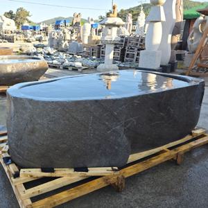 대형 수반 강돌 물확 돌확 정원 욕조 연못 / 235cm  x 115cm  x 70cm