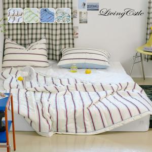 국산 여름 코지 스트라이프 듀라론 M2 알러지케어 양면 누빔 이불 세트 SS/Q 4컬러