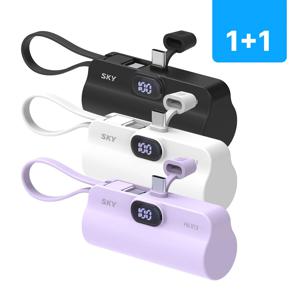 [1+1] 필 2in1 LED 도킹형 미니 보조배터리 5000mAh C타입 8핀 X13