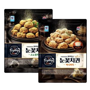 Fryday 눈꽃치퀸 스노윙치즈 320g*1개+눈꽃치퀸 허니버터 320g*1개