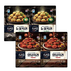 Fryday 눈꽃치퀸 스노윙치즈 320g*2개+양념치퀸 매콤달콤 380g*2개