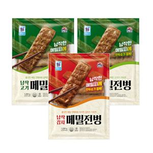 납작 고기메밀전병 1200g*1개+납작 김치메밀전병 1200g*1개