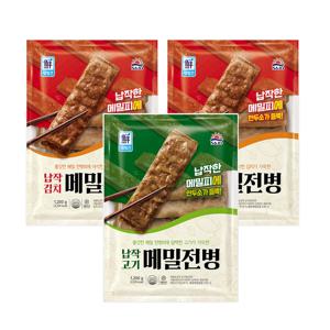 납작 김치메밀전병 1200g*2개+납작 고기메밀전병 1200g*1개