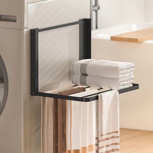 무타공 자석 접이식 건조대 수건걸이 마그네틱 선반 행거