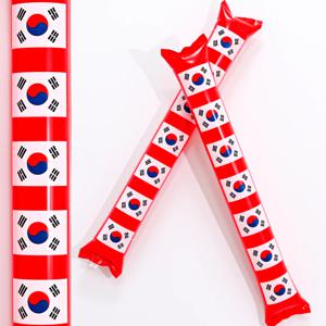응원 막대 풍선 태극기 인쇄 2개입 체육대회 운동회 스포츠 경기 응원 도구