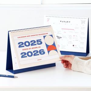 2년 탁상 달력 2025 2026 년 새해 양면 캘린더 데스크 스케줄 관리 책상 기본