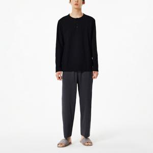 남 스마트 코튼 헨리넥 파자마 티셔츠 (2 colors)