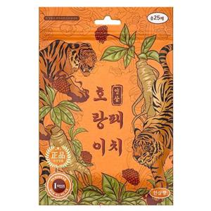 제이에스 국내제조 인삼 호랑이 패치 25매 X 10봉 총250매 부치카 국산건강패드