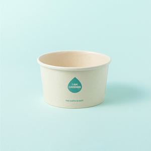 국 스프 포장 배달 생분해 일회용 대나무 종이용기 115파이 415ml 100개