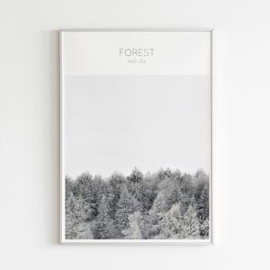 컨템포러리 감성 인테리어 포스터 - Minimalist Forest Print