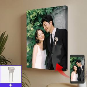 캔버스액자 맞춤제작 사진인화 포토액자 주문 핸드폰 결혼 웨딩 가족 그림 포스터 인쇄 보정