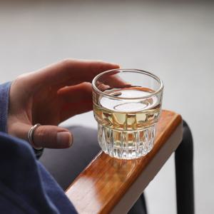 컷팅 디자인 적층 보관 유리잔 소주잔 80ml
