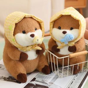 2colors 수달 해달 애착인형 바디필로우 솜 봉제 쿠션 수면 베개