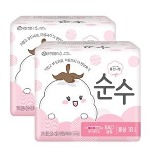좋은느낌 순수 중형 18P X 2팩