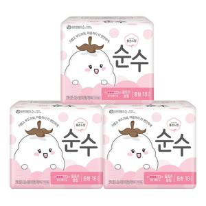 좋은느낌 순수 중형 18P X 3팩