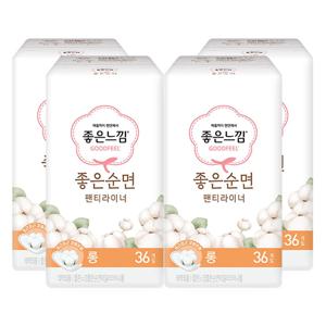 좋은느낌 좋은순면 라이너 롱 36P X 4팩