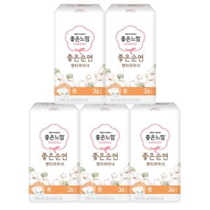 좋은느낌 좋은순면 라이너 롱 36P X 5팩