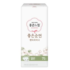 좋은느낌 좋은순면 라이너 일반 75P X 1팩