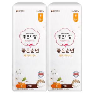 좋은느낌 좋은순면 라이너 롱 69P X 2팩