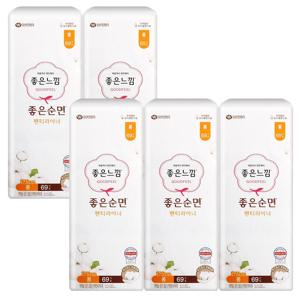 좋은느낌 좋은순면 라이너 롱 69P X 5팩