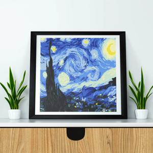 명화그리기 고흐 별이 빛나는 밤에 20X20 캔버스페인팅 DIY