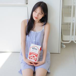 노브라OK ) 나시 커플 잠옷 아사면 여름 파자마 브라캡 내장