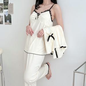 리본 여름잠옷 나시 홈웨어 파자마 3종