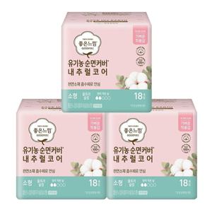 좋은느낌 유기농 내추럴코어 울트라 소형 18P X 3팩