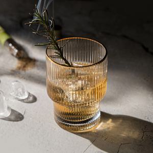 [1+1] 골드림 플리츠 유리컵 언더락 (225ml)