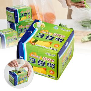 비닐봉투 일회용 비닐팩 크린백 20cm x 30cm(소) 100매 컴팩트 위생백