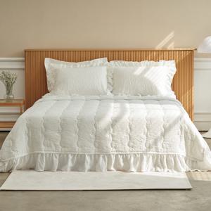 럭셔리 프릴 시어서커 여름이불 세트 냉감 홑겹 SS/Q/K