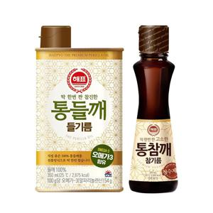 통참깨참기름 300ml 1개 +통들깨들기름 350ml 1개