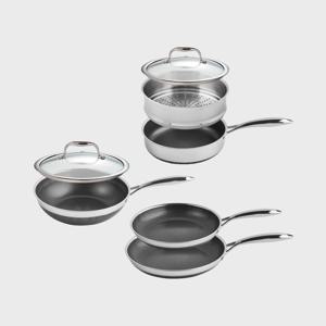 블랙에디션 IH 프라이팬 7종 세트(팬4종+찜기+유리뚜껑2종)