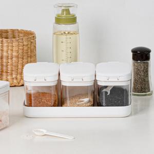 롬에어 리모락 시리즈 핸디 클릭팟 420ml 4P 양념통 세트 밀폐 보관 정리 용기