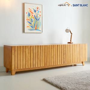 SK1341 고무나무 원목 TV다이 진열 다용도 거실장 1800