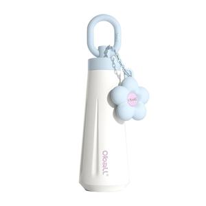 블러썸 오볼 텀블러 스트로우 빨대 손잡이 스텐316 여신 보온 보냉 500ml 화이트블루