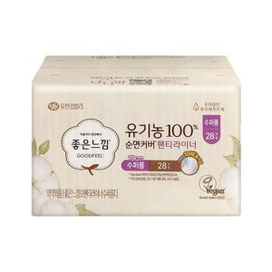 좋은느낌 팬티라이너 유기농 수퍼롱 28P X 1팩