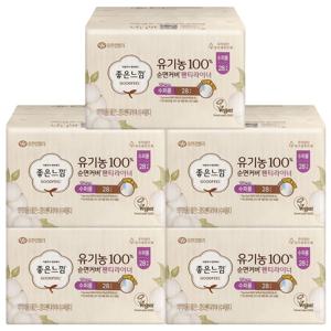 좋은느낌 팬티라이너 유기농 수퍼롱 28P X 5팩